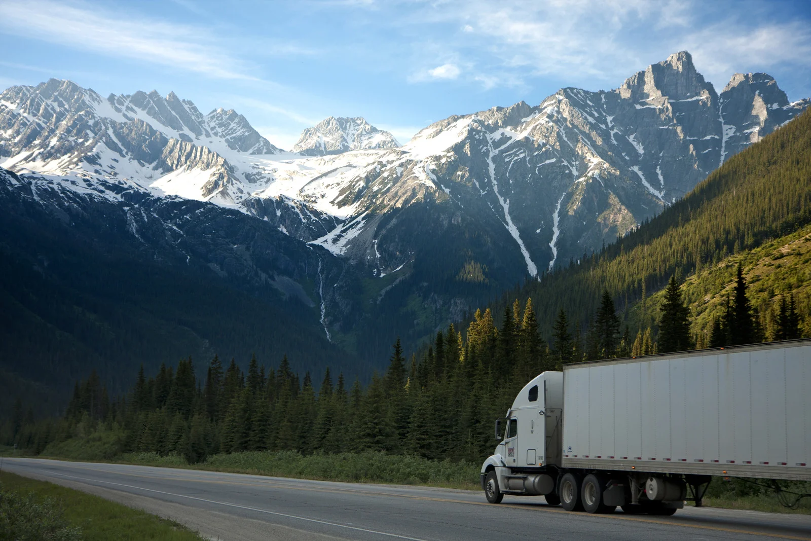Truck and mountains